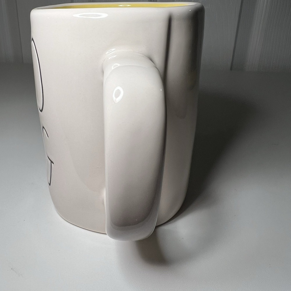 Rae Dunn "HELLO SPRING" Ivory Mug with Yellow Interior Large Letters Brand New - Picture 3 of 9